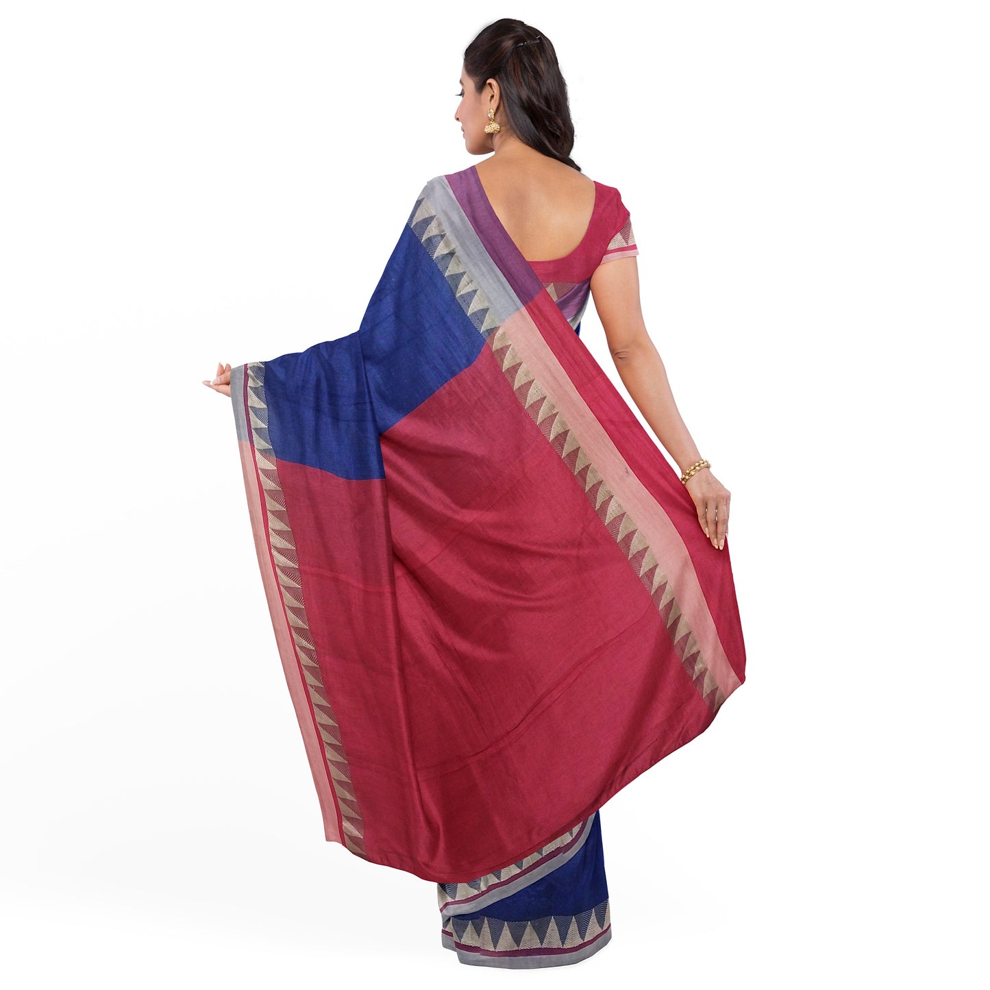 Pleasant Beautiful Blue Kanjeevaram Saree