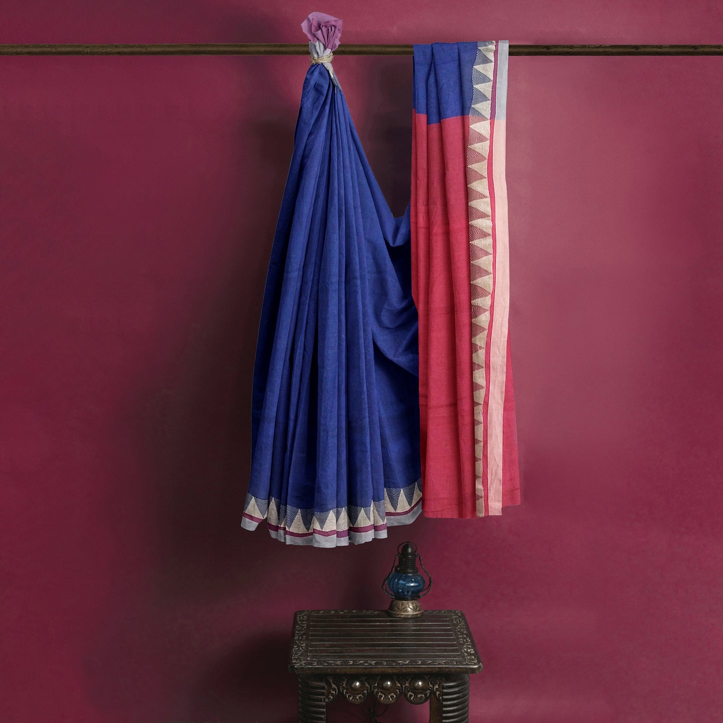 Pleasant Beautiful Blue Kanjeevaram Saree