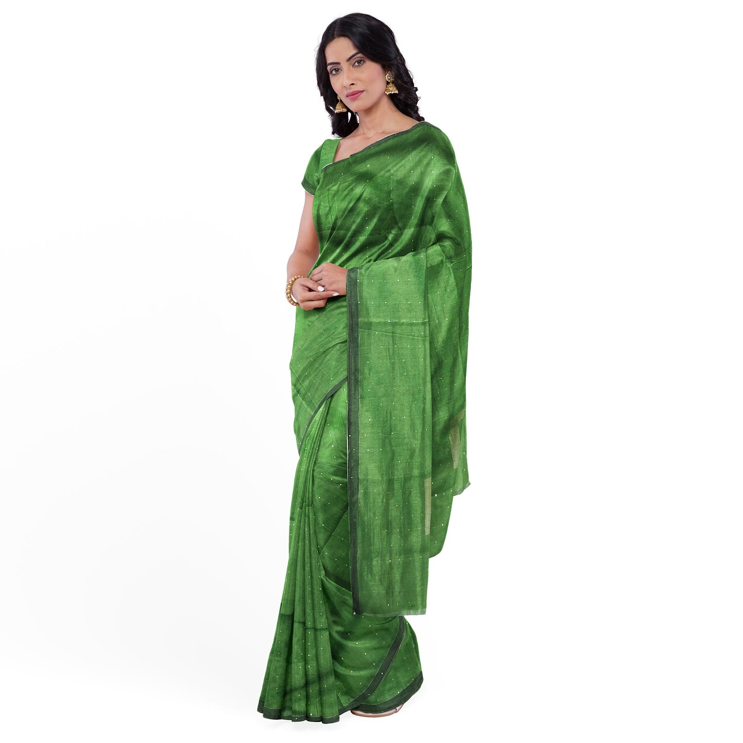 Bridal Kanchipuram Saree Adorned with Zari