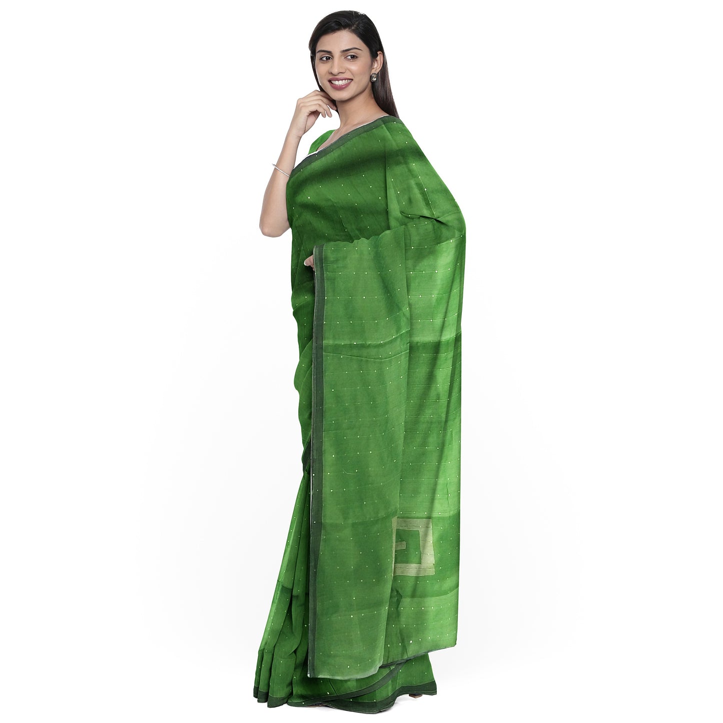 Bridal Kanchipuram Saree Adorned with Zari
