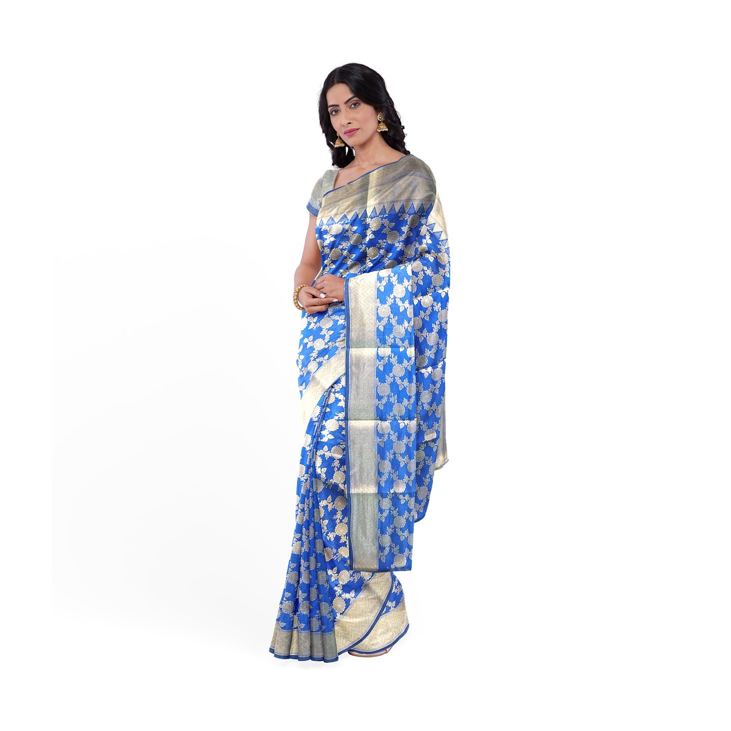 Banarasi Handloom Saree with Gold Zari