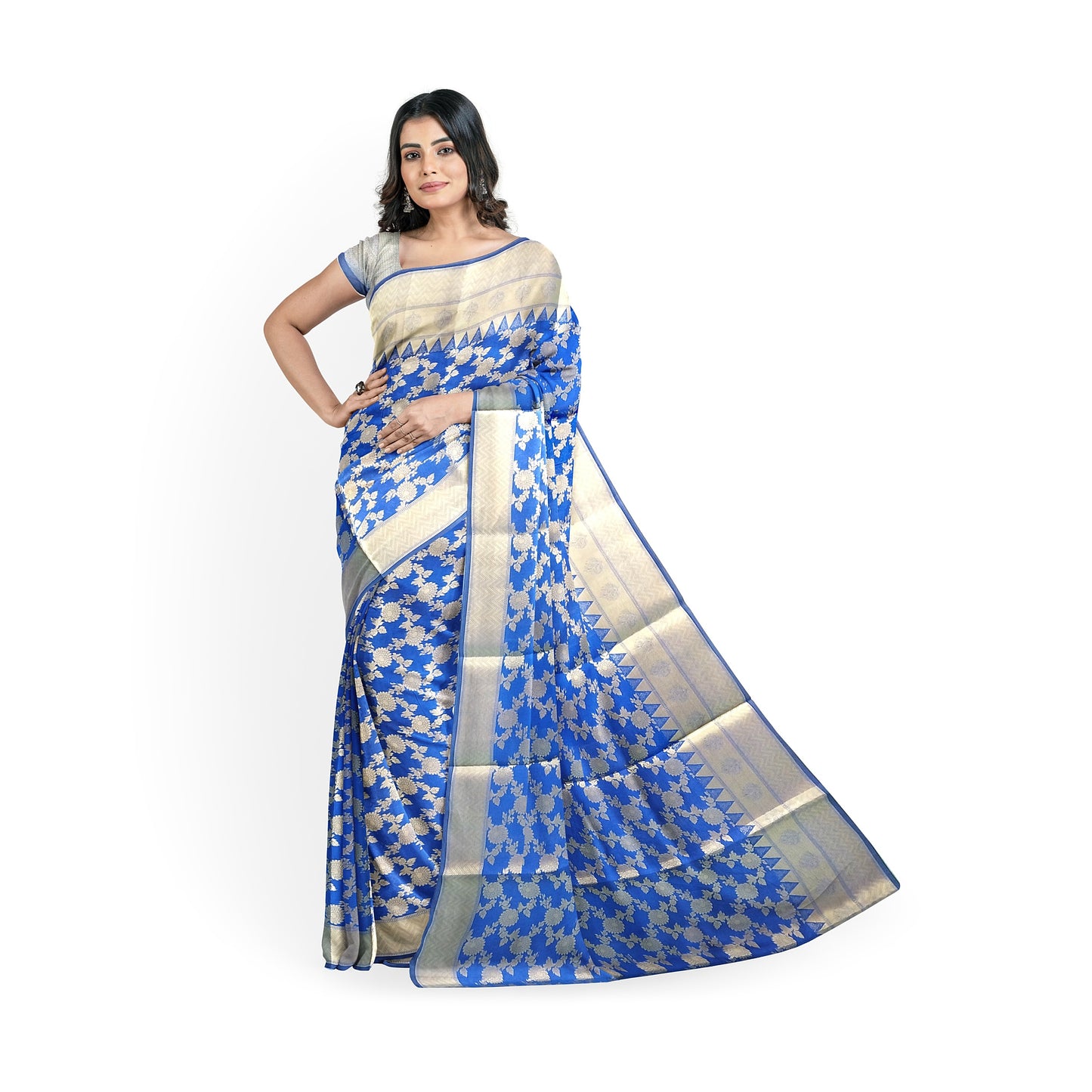Banarasi Handloom Saree with Gold Zari