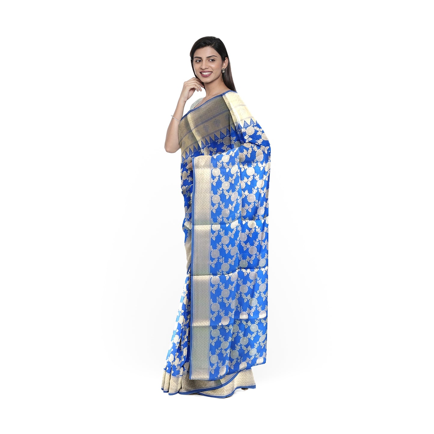 Banarasi Handloom Saree with Gold Zari