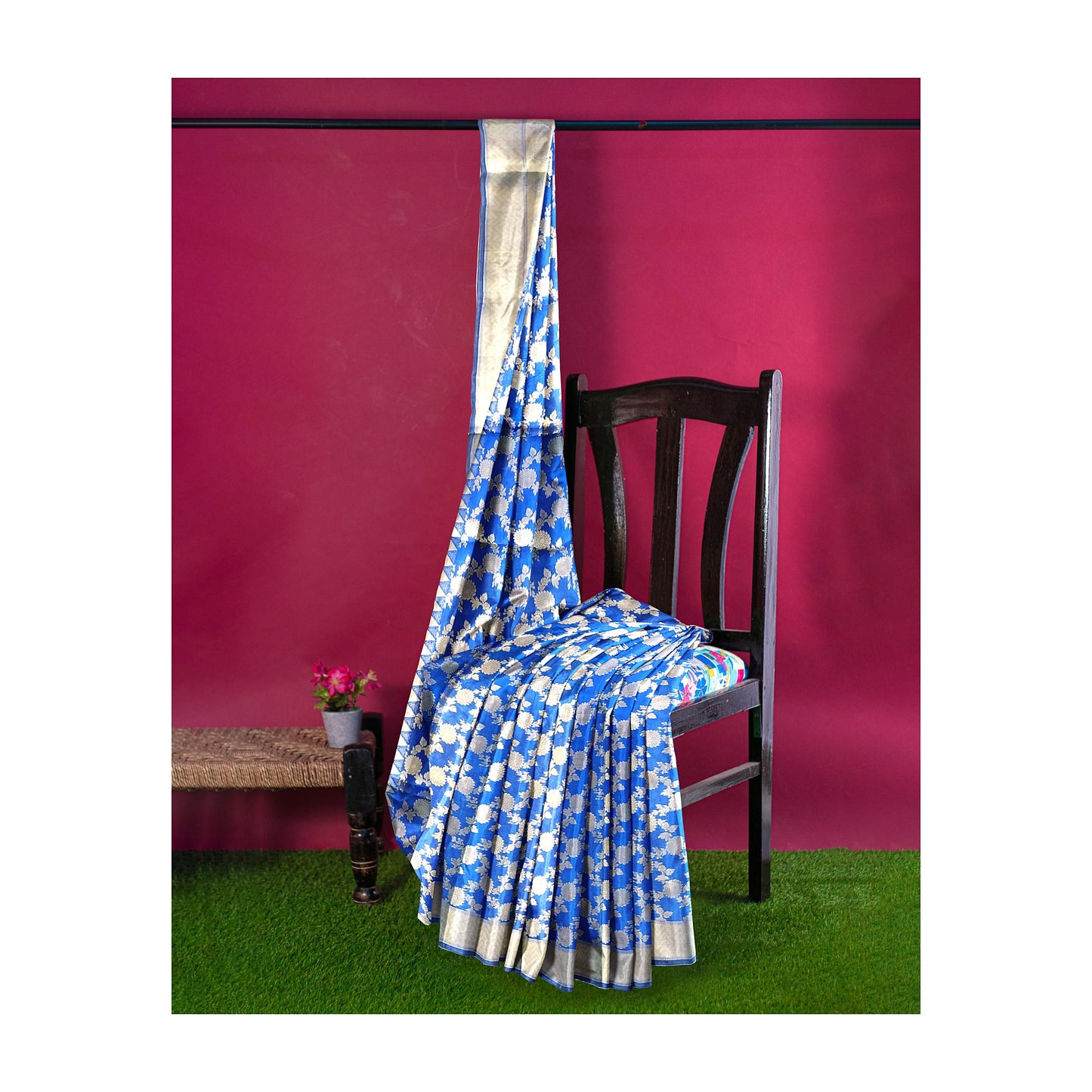 Banarasi Handloom Saree with Gold Zari