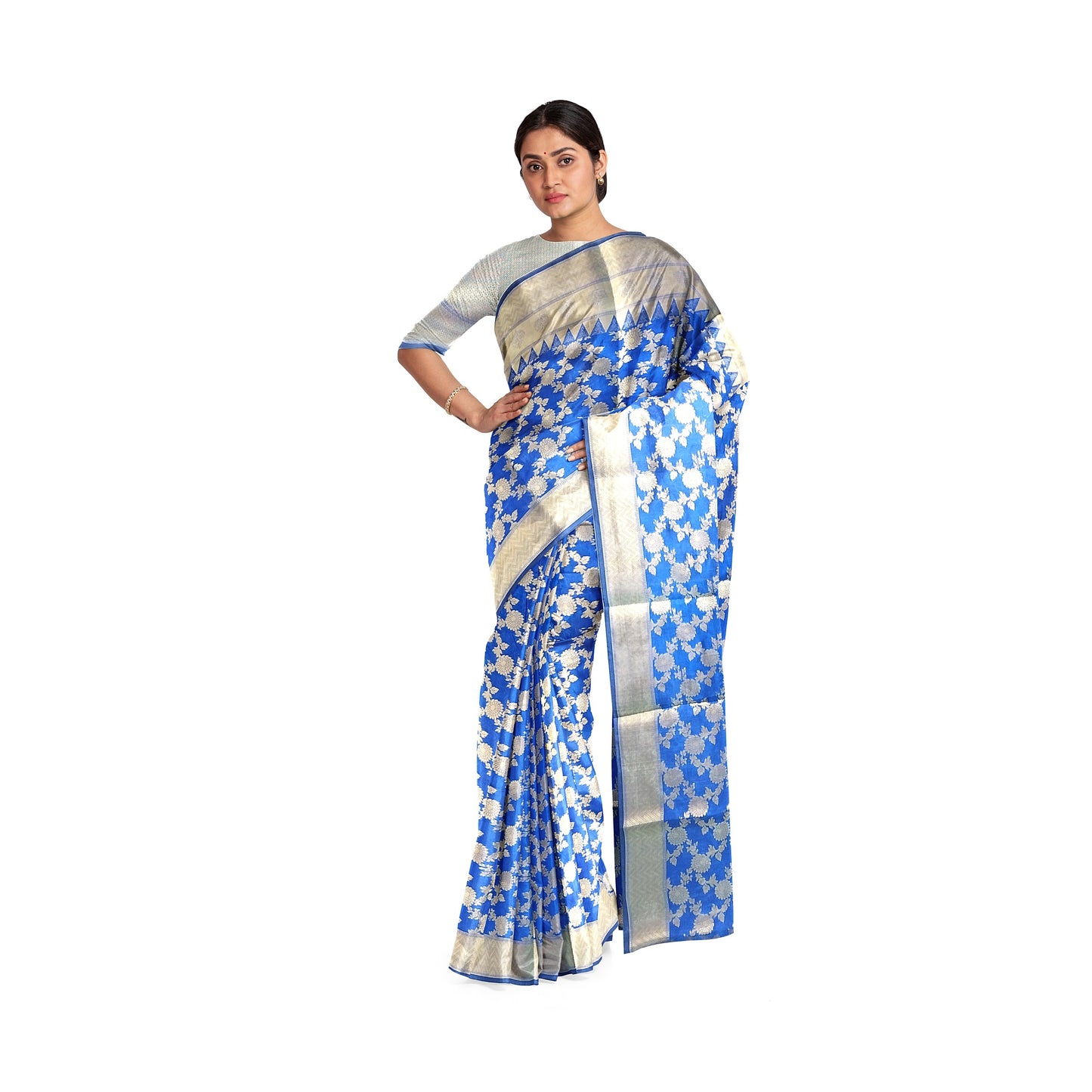 Banarasi Handloom Saree with Gold Zari