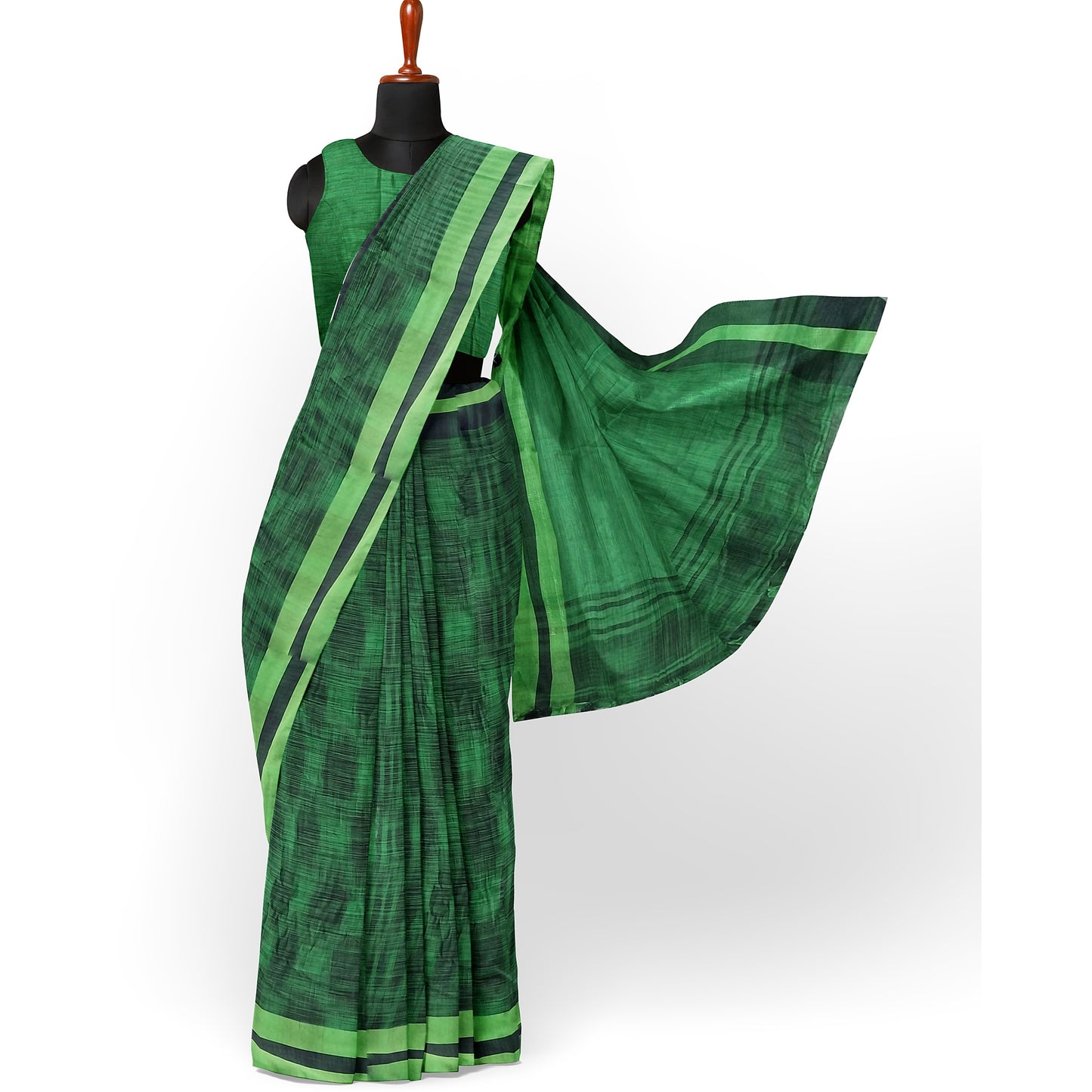 Lovely Green Coloured Cotton Silk Saree