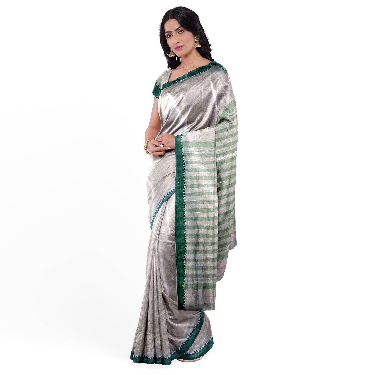 Stunning White Cotton Saree Extremely Soft