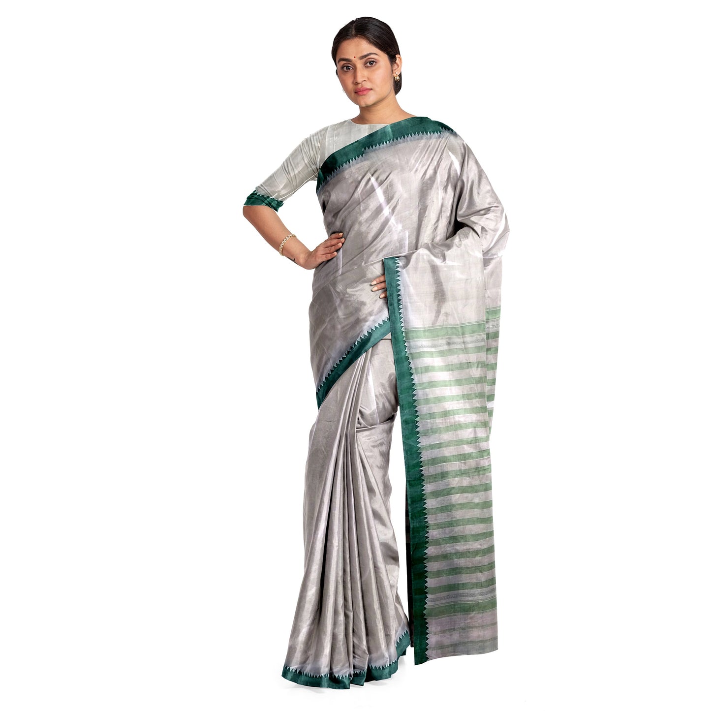 Stunning White Cotton Saree Extremely Soft