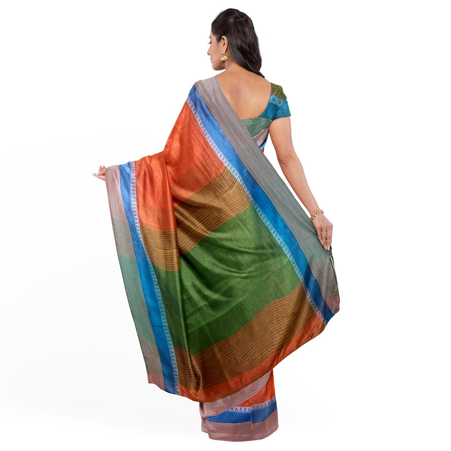 Trendy yet Classy Orange Cotton Saree