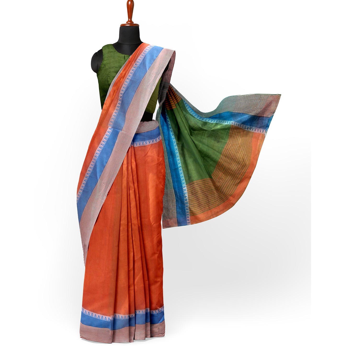 Trendy yet Classy Orange Cotton Saree