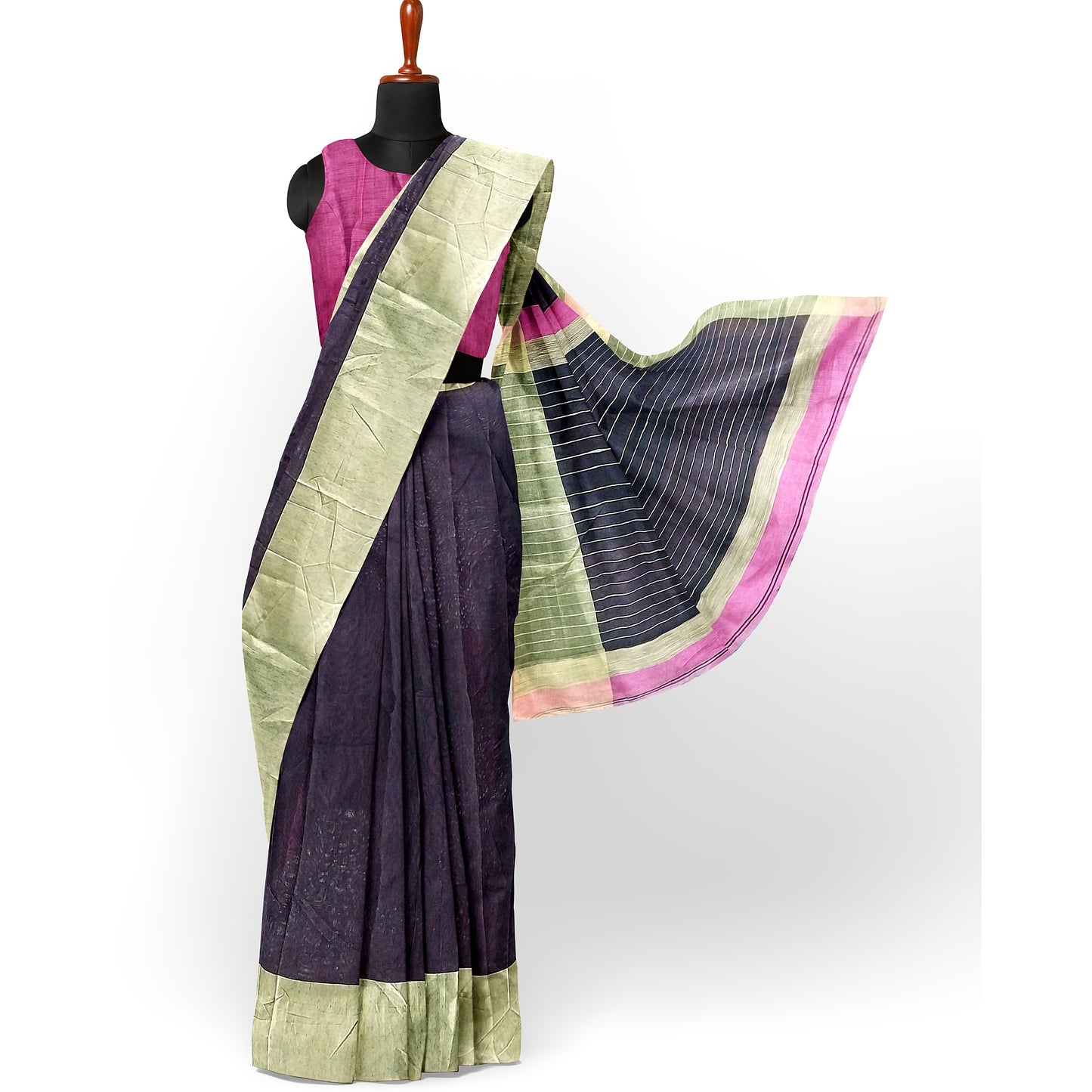 Magnificent Dark Blue Ghicha Saree