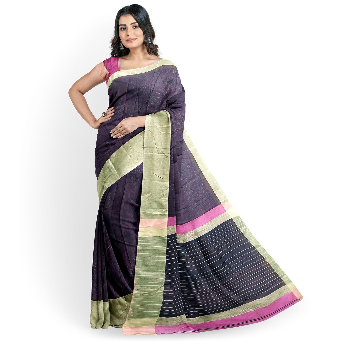 Magnificent Dark Blue Ghicha Saree