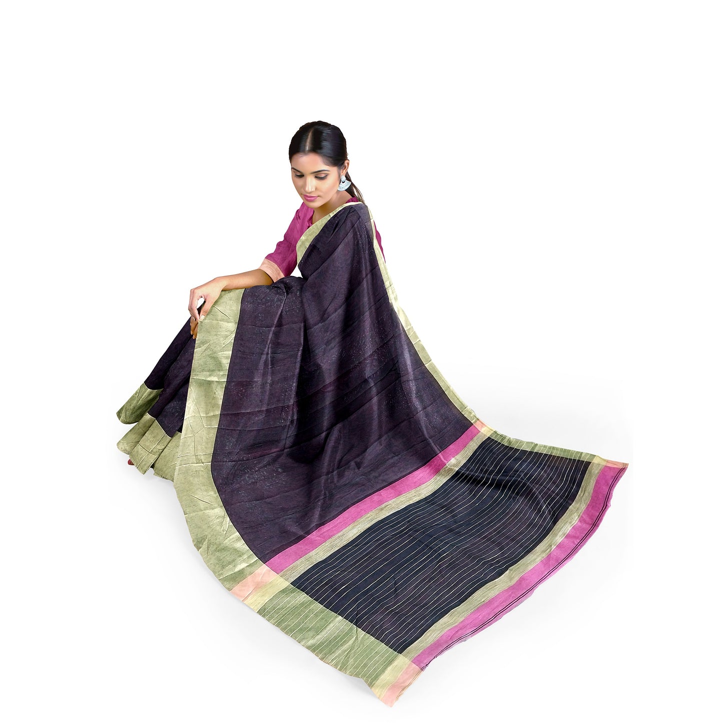 Magnificent Dark Blue Ghicha Saree