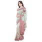 Handloom Cream Color Saree with Red Embroidered Border