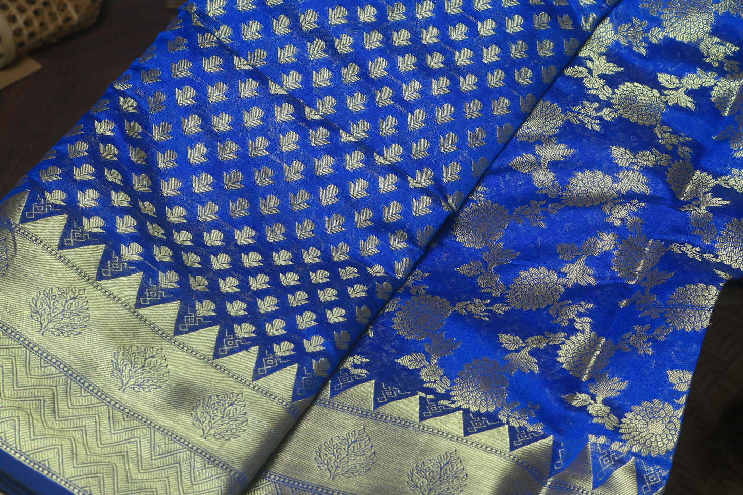 Banarasi Handloom Saree with Gold Zari