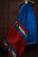 Royal Blue and Crimson Colour Tussar Silk Saree