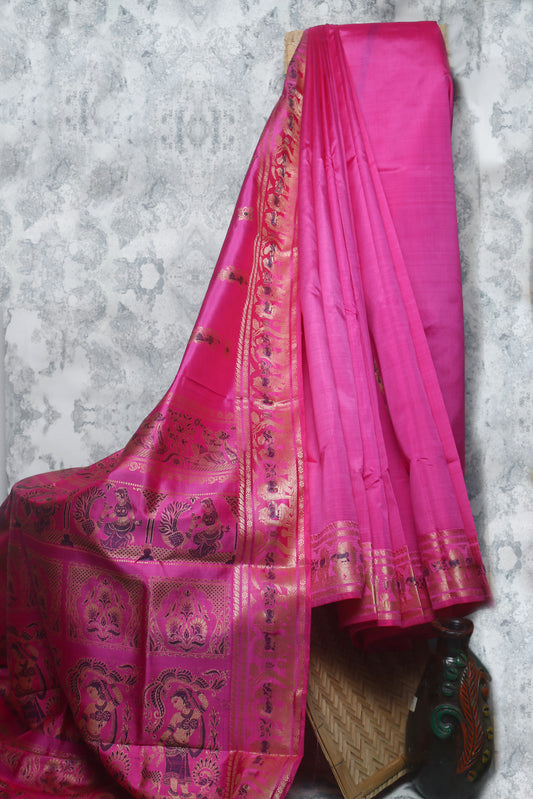 Rani Color Baluchari Saree