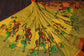 Hand Printed Yellow Orange Green Cotton Saree