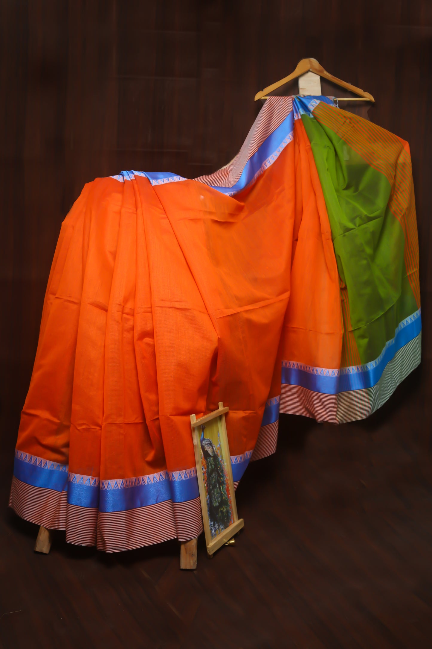 Trendy yet Classy Orange Cotton Saree