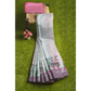 Beautiful White and Pink-tinted Saree