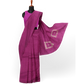 Delicate Purple Cotton Silk Saree with Golden Border