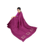 Delicate Purple Cotton Silk Saree with Golden Border