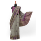 Crème and Pink Color Saree with Classy Horse Print