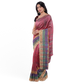Beautifully Crafted Maroon and Green Color Design Saree
