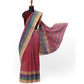Beautifully Crafted Maroon and Green Color Design Saree