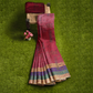 Beautifully Crafted Maroon and Green Color Design Saree