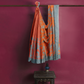 Unique Mustard Color Silk Saree with Animal Prints
