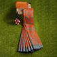 Unique Mustard Color Silk Saree with Animal Prints