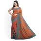 Unique Mustard Color Silk Saree with Animal Prints