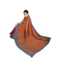 Unique Mustard Color Silk Saree with Animal Prints
