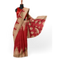Bold Red Silk Saree with Zari Buy Online