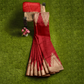 Bold Red Silk Saree with Zari Buy Online