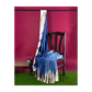 Blue-Colored Saree with Golden Hues