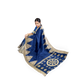 Blue-Colored Saree with Golden Hues