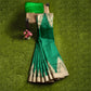 Green-Colored Saree with Golden Hues
