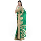 Green-Colored Saree with Golden Hues