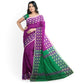 Elegant Rani-colored Cotton Silk Saree