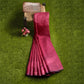 Golden-Maroon Coloured Traditional Tussar Silk Saree
