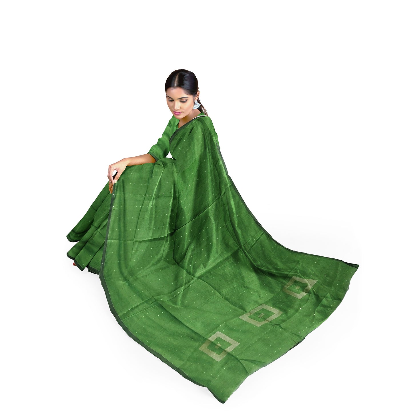 Bridal Kanchipuram Saree Adorned with Zari