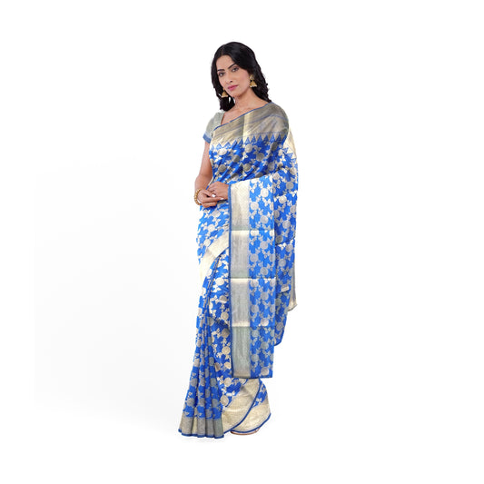Banarasi Handloom Saree with Gold Zari