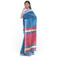 Royal Blue and Crimson Colour Tussar Silk Saree