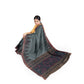 Sambalpuri Hand Woven Grey Saree with Black-Brown Blouse