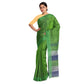 Pure Cotton Blue-Green-Grey Printed Saree