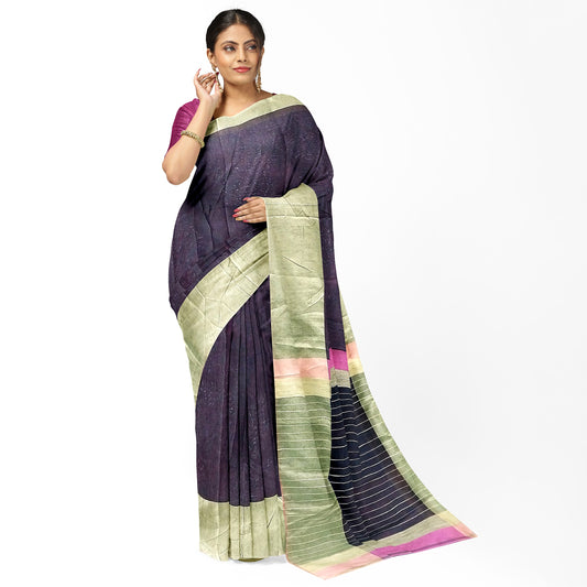 Magnificent Dark Blue Ghicha Saree