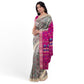 Pink-colored Cotton Silk Saree Abstract Design Bootas