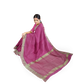 Delicate Purple Cotton Silk Saree with Golden Border